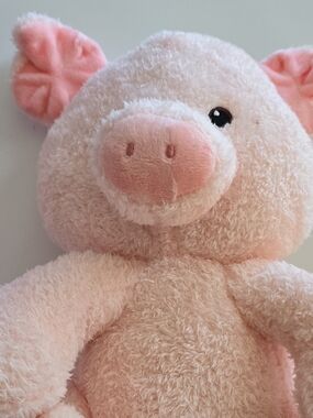 Plush Pink Pig Stuffed Animal - Soft Cuddly Toy